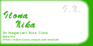 ilona nika business card